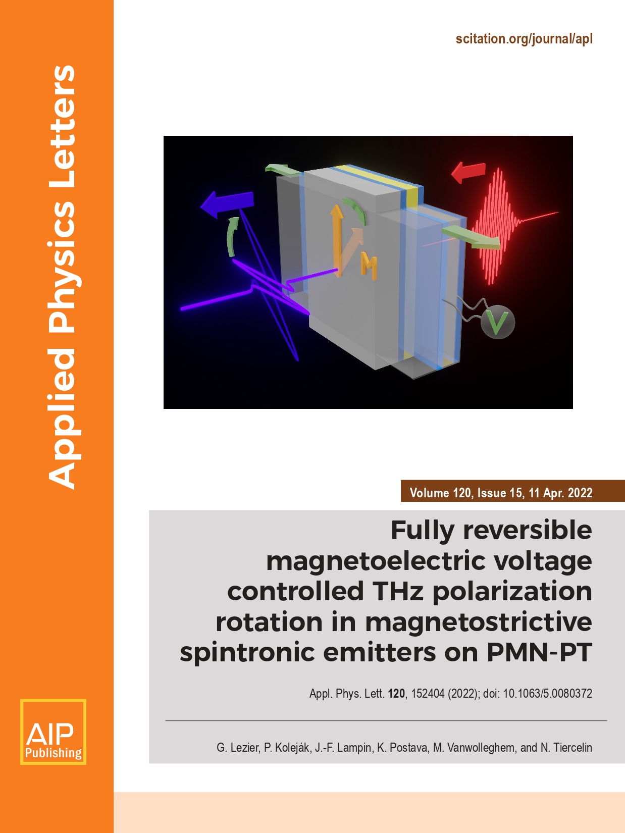 New article on the cover of Applied Physics Letters sNebula